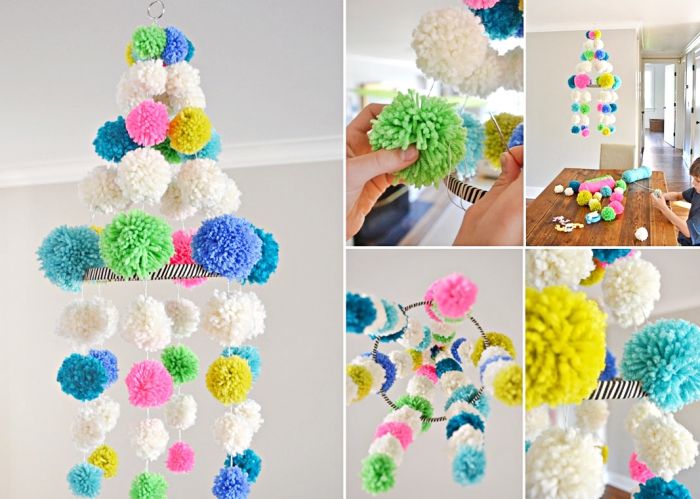 S /à L Fabrication de Pompons pour les D/écoration Guirlandes Jzhen 4 Tailles Pom Pom /à Fabriquer
