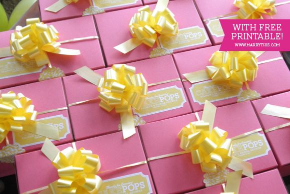 Bridal Shower Cake Pop Favors Bridal Shower Cake Pop Favors