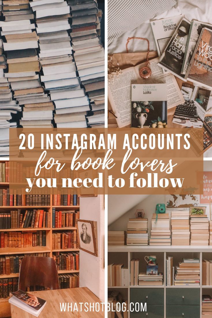 books are stacked on top of each other with the words 20 instagram accounts for book lovers you need to follow