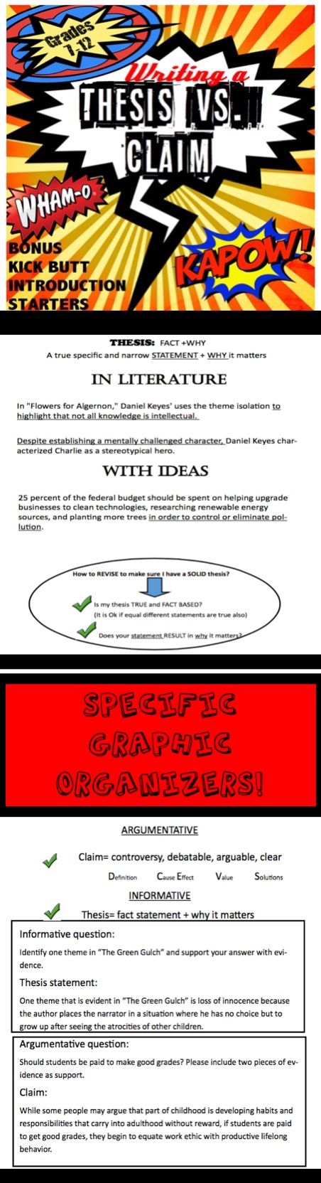 Complete an outline and write your thesis statement
