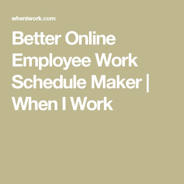 employee work schedule maker