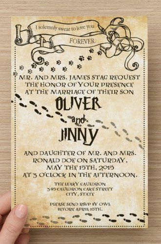 Harry Potter Wedding Invitations From I Is Beautiful Ideas Which Can Harry Potter Wedding Invitations From I Is Beautiful Ideas Which Can Be Lied Into Your Birthday