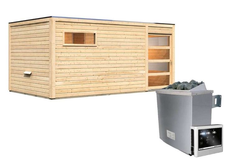 KARIBU Gartenhaus »Kandern 3«, BxT 240x240 cm, Aus