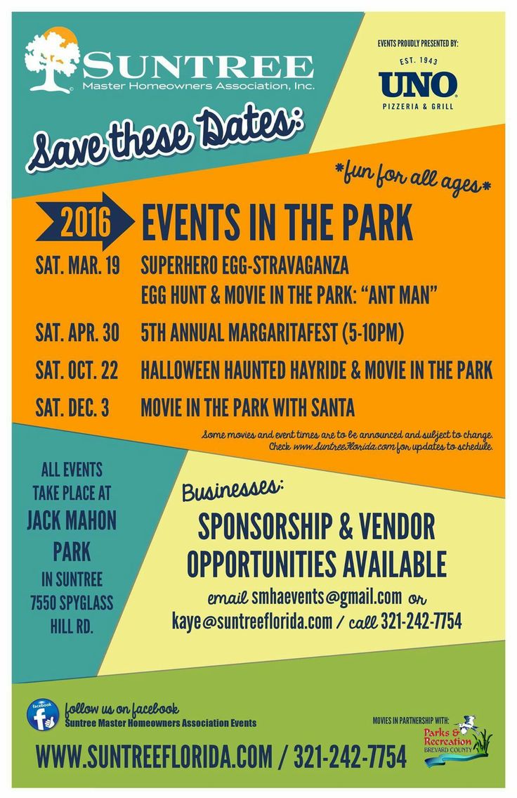 upcoming events flyer