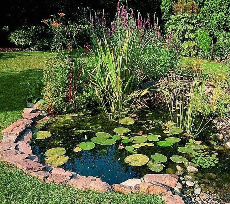 Popular Pond Garden Ideas For Beautiful Backyard08 | Garden pond design