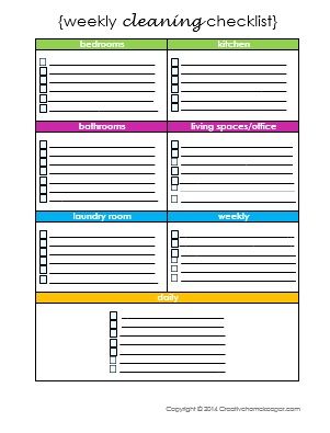 weekly checklist