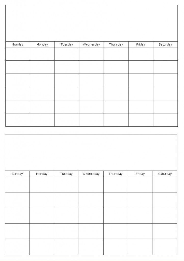 Simple Large Pdf Print Custom Calendar Template