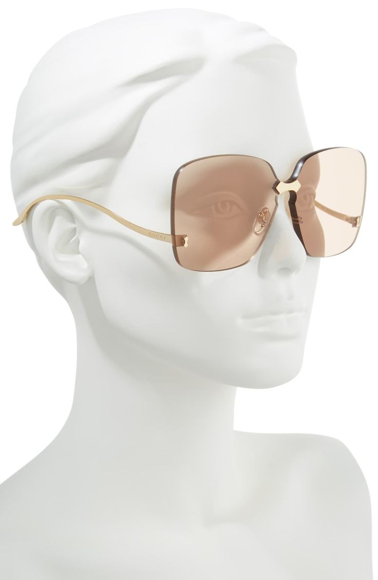 gucci 99mm rimless sunglasses