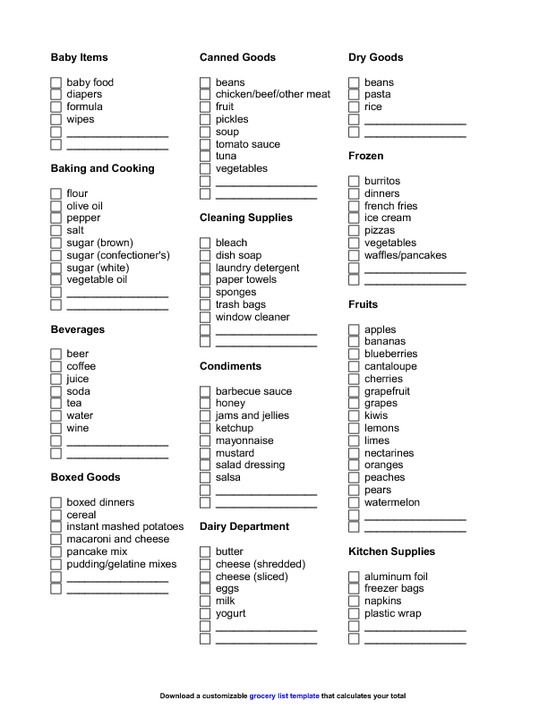 12 best Grocery List - Designs images on Pinterest Shopping - blank grocery list templates 12 best Grocery List - Designs images on Pinterest Shopping - blank grocery list templates