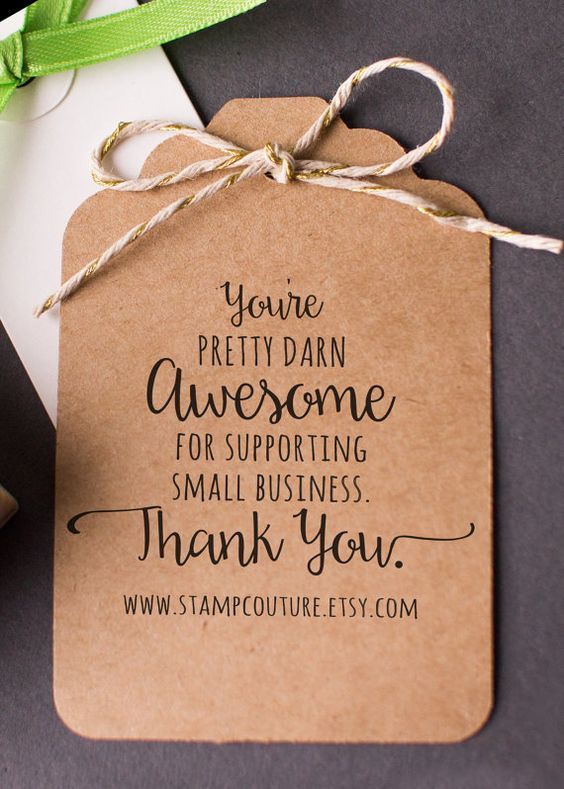 business thank you card