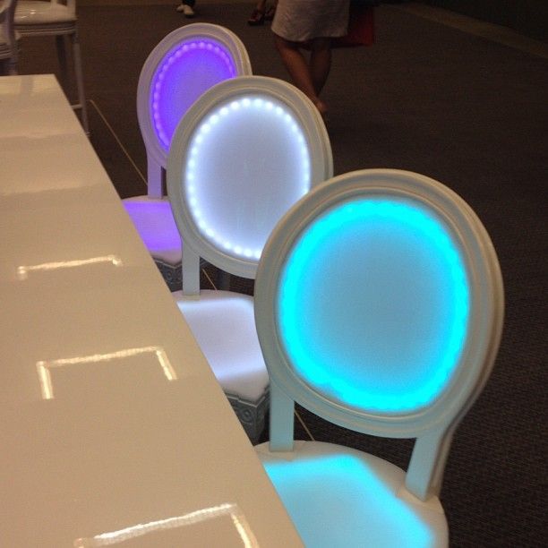 New glowing chairs from @LuxeEventRental introduced at #BizBash #IdeaFest - Follow bizbash_news on Instagram http://bizba.sh/FollowGram