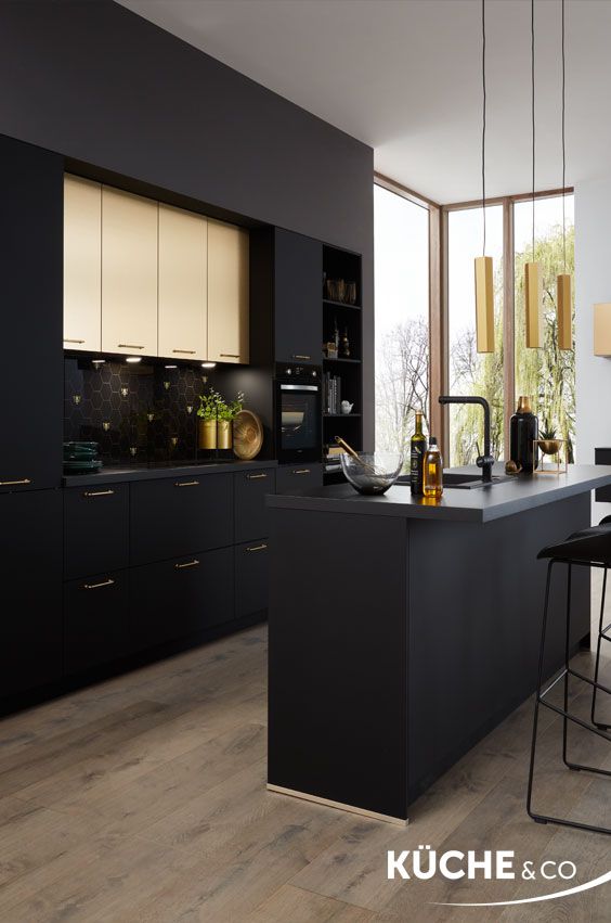 Offene Wohnküche » Design Küche in Schwarz Matt in 2020 Küchen design, Küche schwarz, Wohnküche Offene Wohnküche » Design Küche in Schwarz Matt in 2020 Küchen design, Küche schwarz, Wohnküche