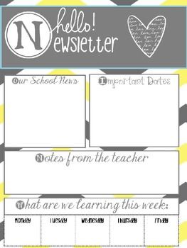 parents newsletter templates