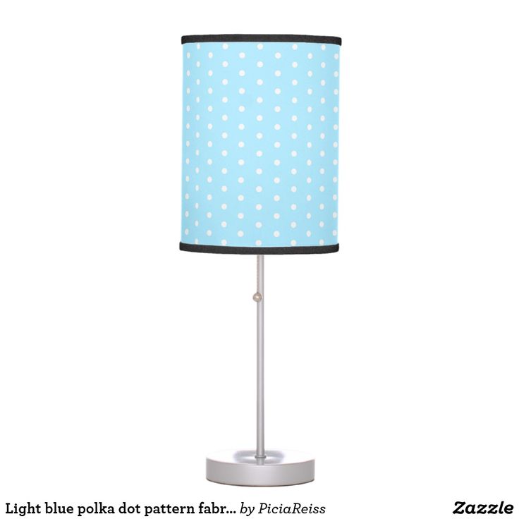 Light Blue Polka Dot Pattern Fabric Dotted Ovals Table Lamp Style Zazzle Lamps Home Room Decor Brighten Up An Retro Desk Table Lamp Zazzle Lamps Home Room, Light Blue Polka Dot Lamp Shade