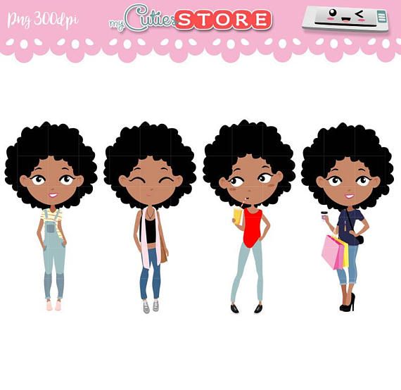 Glam Kawaii Girls Clipart Planner Stickers Personal Or Commercial Use Glam Kawaii Girls Clipart Planner Stickers Personal Or Commercial Use