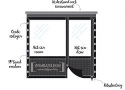 11 best montagemogelijkheden verandazeilen.nu images on pinterest ... Screendoek per meter