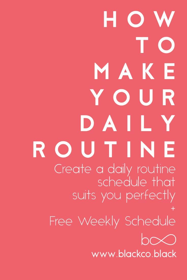 how to make a daily routine