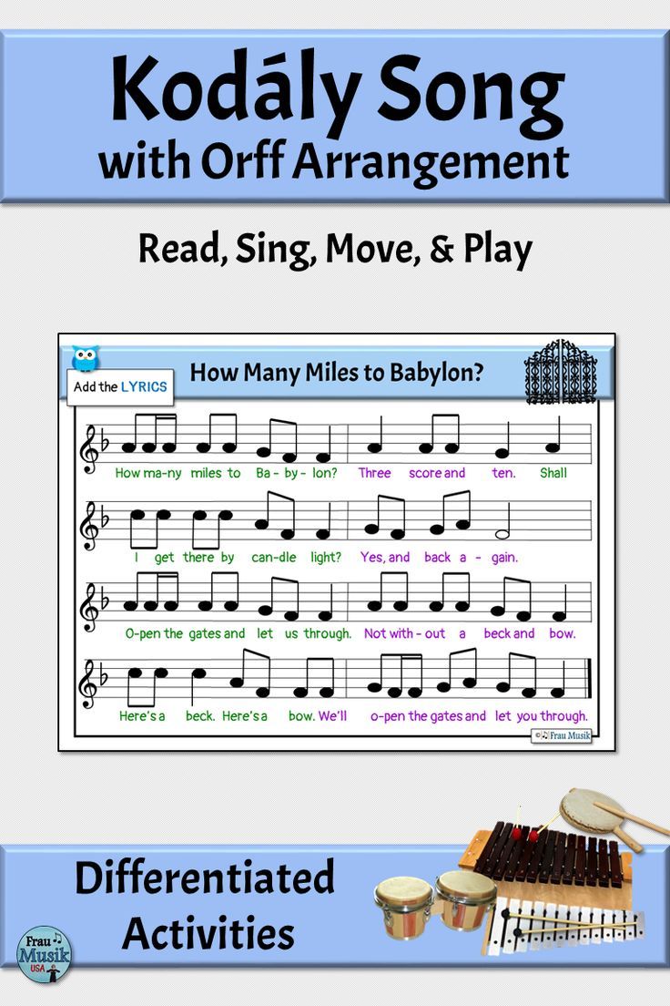 Kodaly Song With Orff Arrangement How Many Miles To Babylon Do
