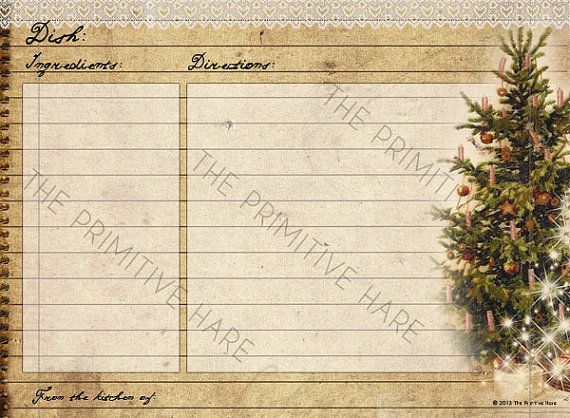 christmas cards with recipes