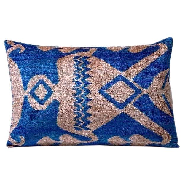 Vintage velvet pillows Cane Chenille Oblong Toss Throw Pillow