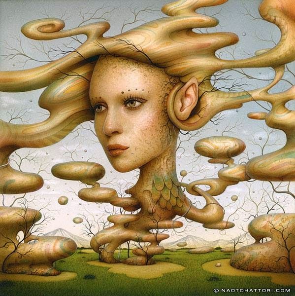 hattori naoto surrealist japanese painting paintings surrealism ground human artists surreal nature pop grows japan painter contemporary tutt al sevasblog