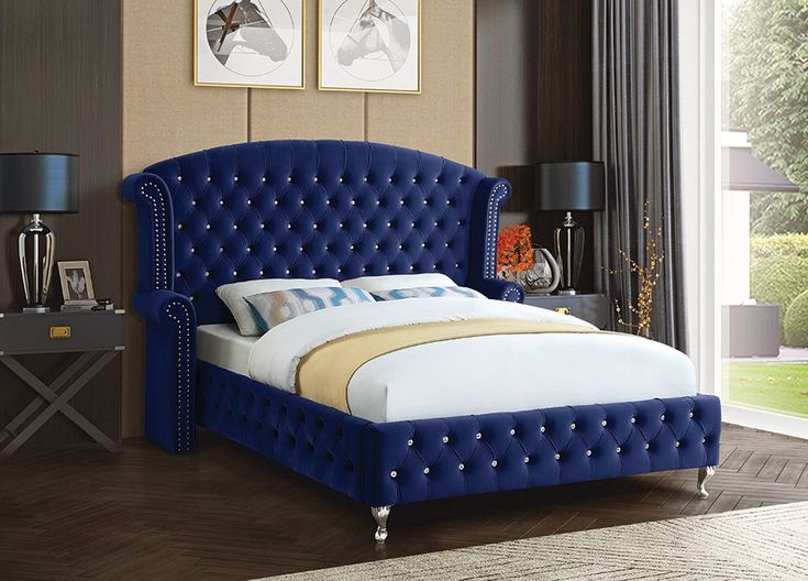 Pin On Beds Pin On Beds, Black Upholstered King Bed Set