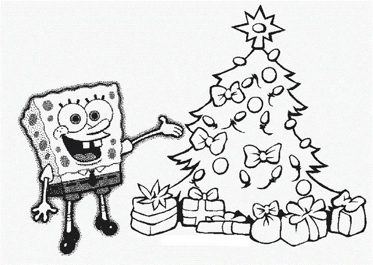 Spongebob Coloring Pages Christmas Spongebob coloring Merry