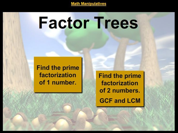 math manipulatives find the prime factorization of venn diagram intersection