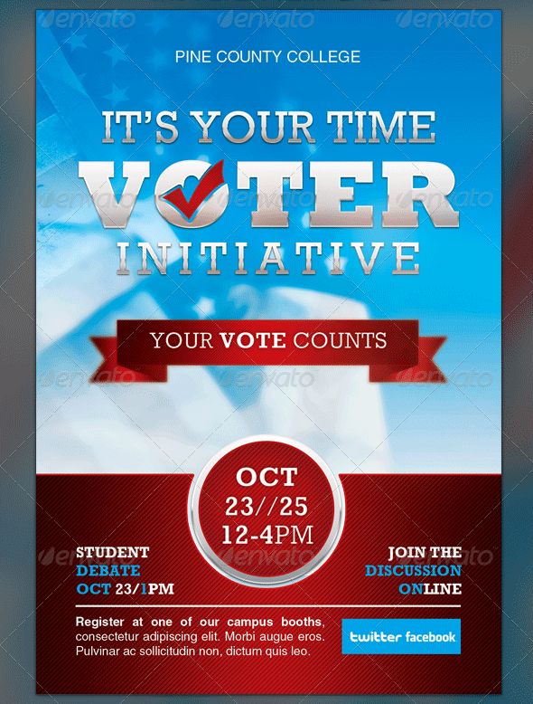 16 best political flyer template images on pinterest political rock the vote flyers
