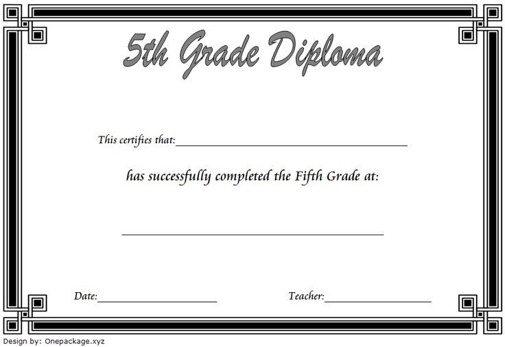 an award certificate with the words 5th grade diploma in black and an award certificate with the words 5th grade diploma in black and
