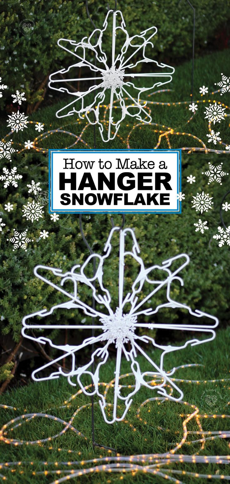How to make a Hanger Snowflake! Hanger crafts, Snow