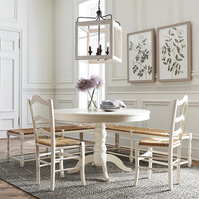 Eliza Modern Farmhouse Wood Chandelier In 2020 Dining Table With Bench Dining Table Wood Chandelier