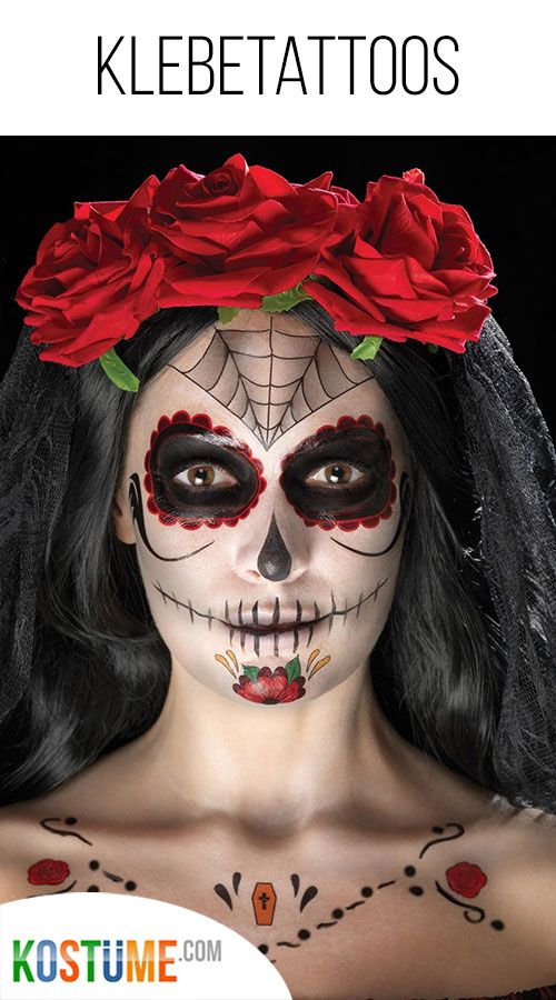 Day of the Dead Adhesive Tattoo Set Day of the Dead Adhesive Tattoo Set