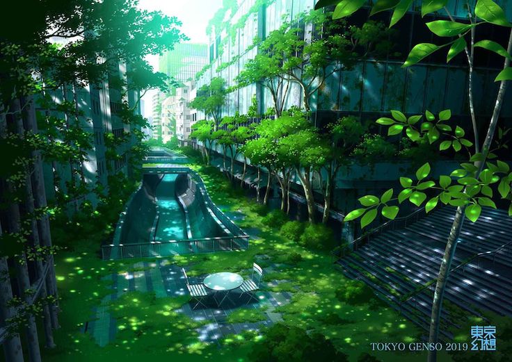 渋谷ストリーム幻想 幻想的なイラスト ファンタジーな風景 風景の絵