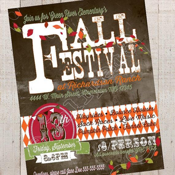 harvest party flyers
