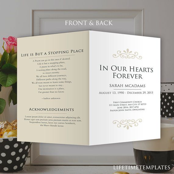 51 best Funeral Program Templates images on Pinterest Program - funeral invitation template 51 best Funeral Program Templates images on Pinterest Program - funeral invitation template