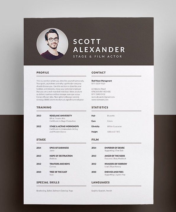 Professional, Modern Resume/CV / Cover Letter Template / Word / Photoshop / inDesign #resume #cv #template
