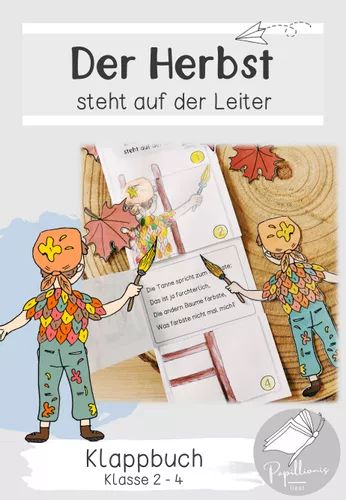 Der Herbst Steht Auf Der Leiter Gedicht Klappbuch zum Herbstgedicht "Der Herbst steht auf der Leiter