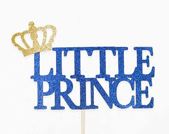 Baby Cake With A Crown Gold And Blue Baby Cake With A Crown Gold And Blue