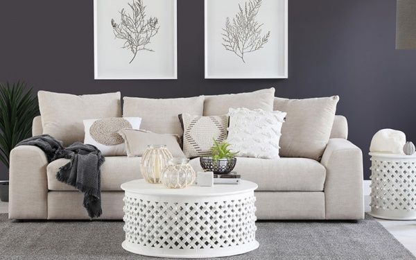 Bornova Round Coffee Table White Sand Blast Oz Design Furniture Homewares Bornova Round Coffee Table White Sand, Oz Design Coffee Table Round
