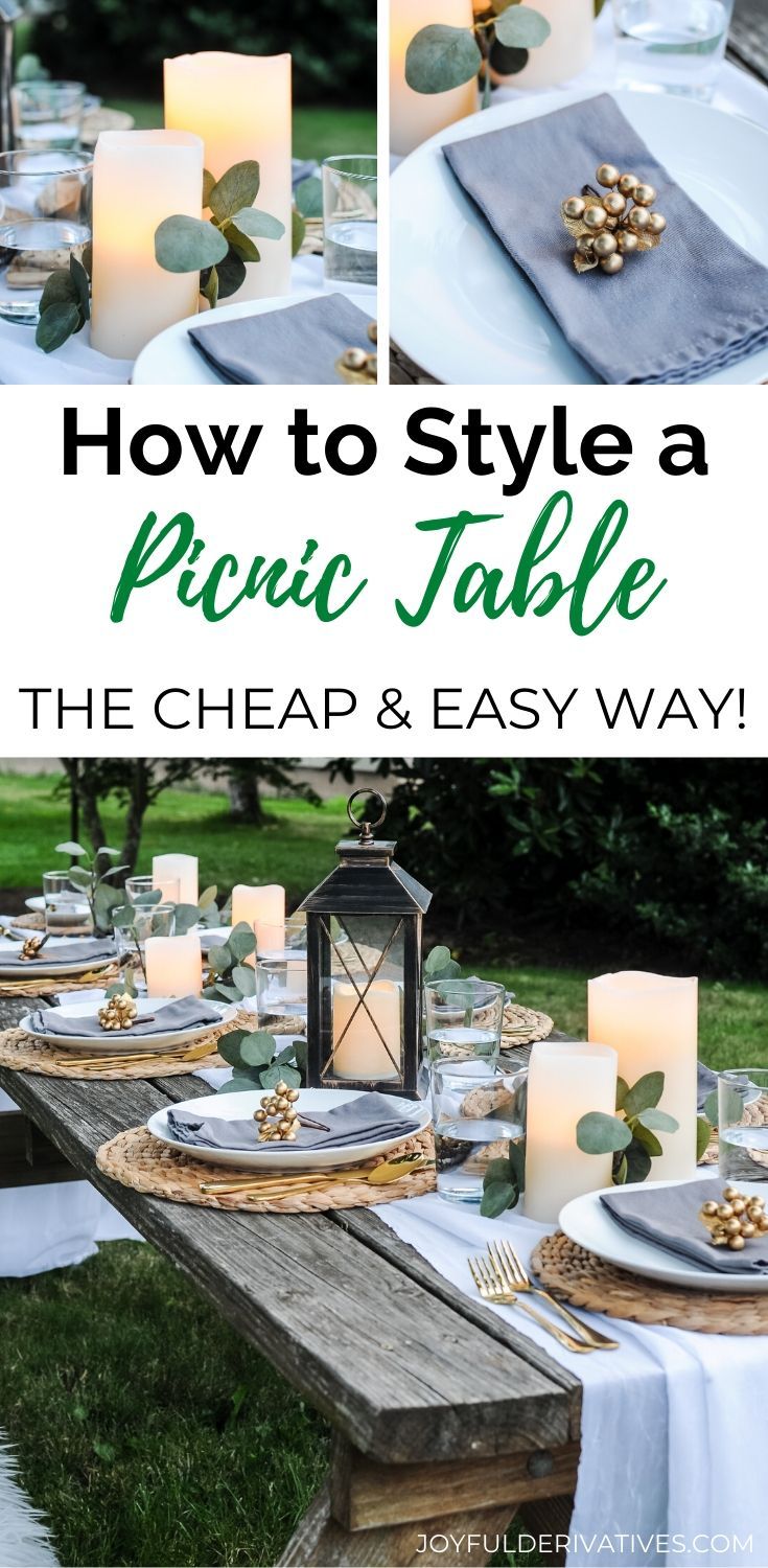 Lovely Outdoor Table Decor For A Dinner Al Fresco Joyful Derivatives Picnic Table Decor Outdoor Table Decor Outdoor Dining Table Decor