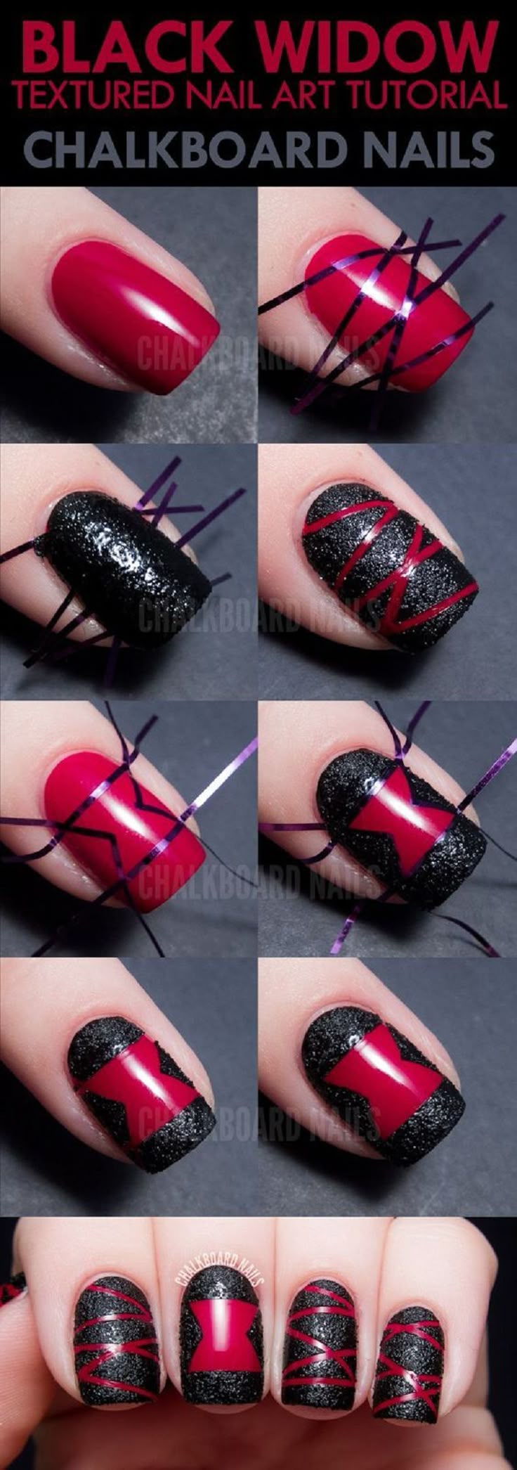 10 spooky and cute halloween nail art tutorials very doable looking black widow look - Halloween Easy Nail Art 10 spooky and cute halloween nail art tutorials very doable looking black widow look - Halloween Easy Nail Art