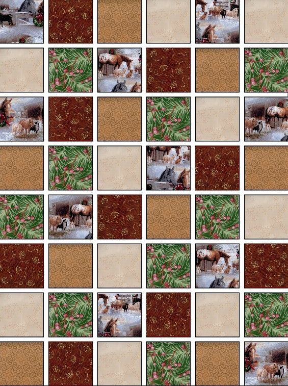 christmas horses winter prefringed rag quilt kit quilts christmas quilt blocks