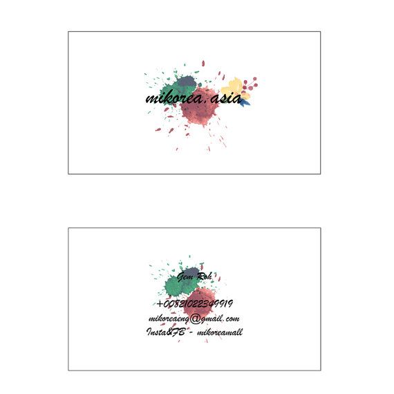 17 Best Business Name Card Images On Pinterest Carte De Visite Set Of 200 Business Name Card Unique And Modern By Mikorea