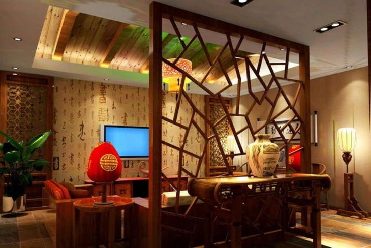 Interior Partitions wood-partition-living-room-interior-design-chinese-style (1000 Interior Partitions wood-partition-living-room-interior-design-chinese-style (1000