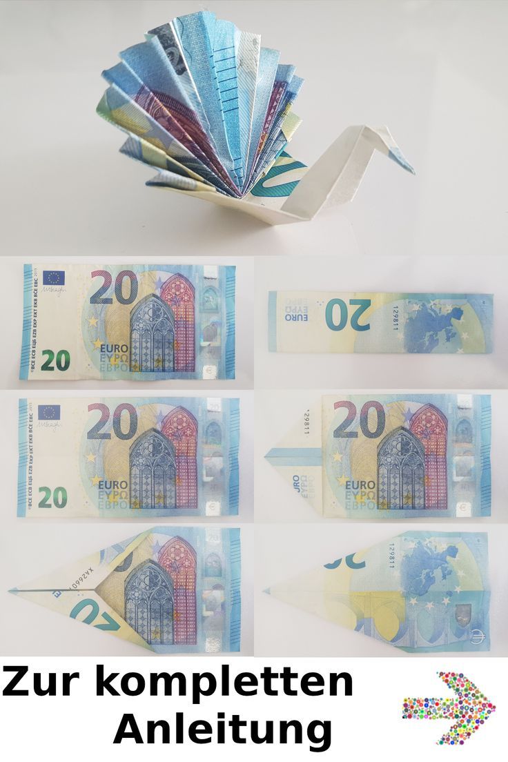 Pfau Aus Einem Geldschein Falten Money Gift Folding Money Bank