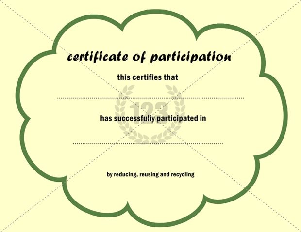 sample certificates of participation