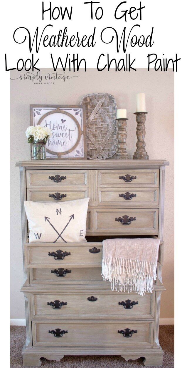 How To Get A Weathered Wood Look With Paint Simply Vintage Weathered Wood Look With Paint