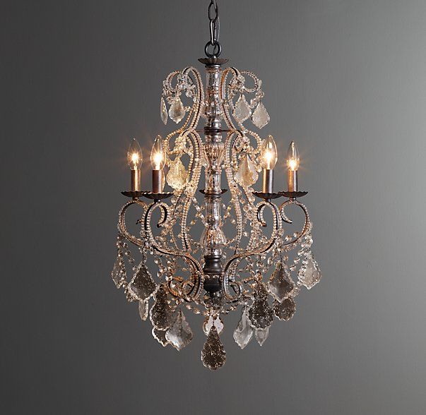 Aislynn Mercury Glass 5 Arm Chandelier Pewter White Master Bedroom Lighting Aislynn Mercury Glass 5 Arm Chandelier, Mercury Glass Crystal Chandelier