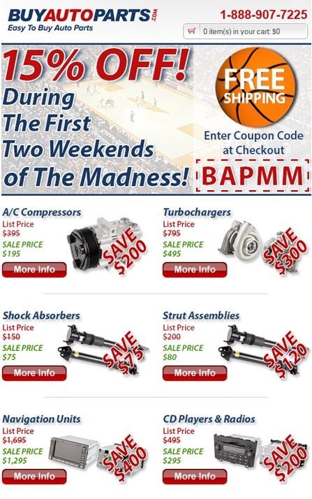 Buy auto parts coupon code